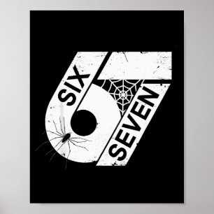 Sex Sju 6 7 Meme 6 7 Halloween Kostym Poster