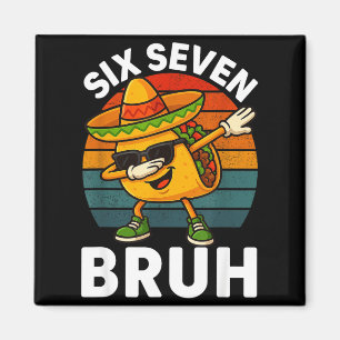 Sex Sju 6 7 Meme Dabba Taco Cinco De Mayo Mat Magnet