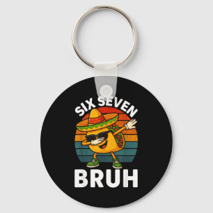 Sex Sju 6 7 Meme Dabbing Taco Cinco De Mayo Mat Nyckelring