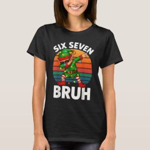 Sex Sju 6 7 Meme Dabbing Tomte God Jul Bru T Shirt