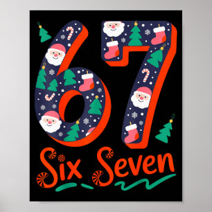 Sex Sju 6 7 Meme Humor Tomte Elf 67 Jul Pyjamas Poster