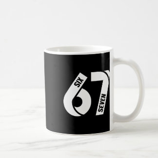 Sex Sju 6 7 Meme Roligt Nummer 67 Låt Oss Bli Send Kaffemugg