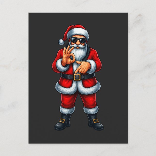 Sex Sju 6 7 Meme Santa Julen Vykort (Framsida)