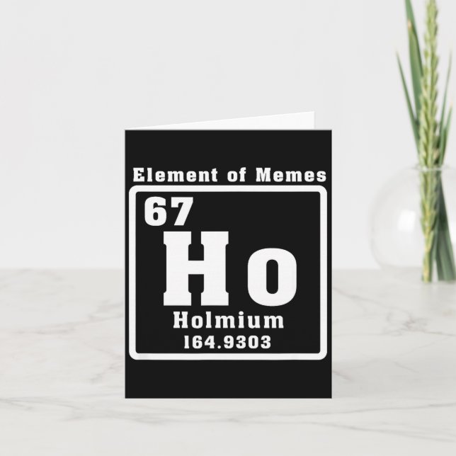 Sex Sju 6 7 Roligt Nummer Meme  Kort (Framsida)