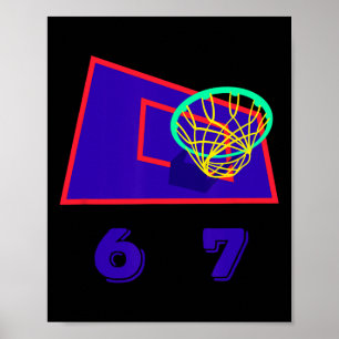 Sex Sju 6 7 Sketll Meme Hoop Design Poster