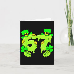 Sex sju 6 7 st patricks dag 67 paddys meme pojkar kort