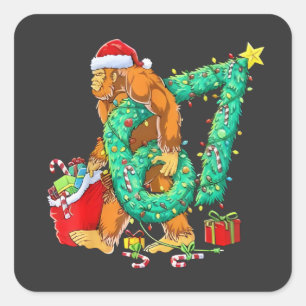 Sex Sju Bigfoot 67 Sasquatch Meme Jul Fyrkantigt Klistermärke