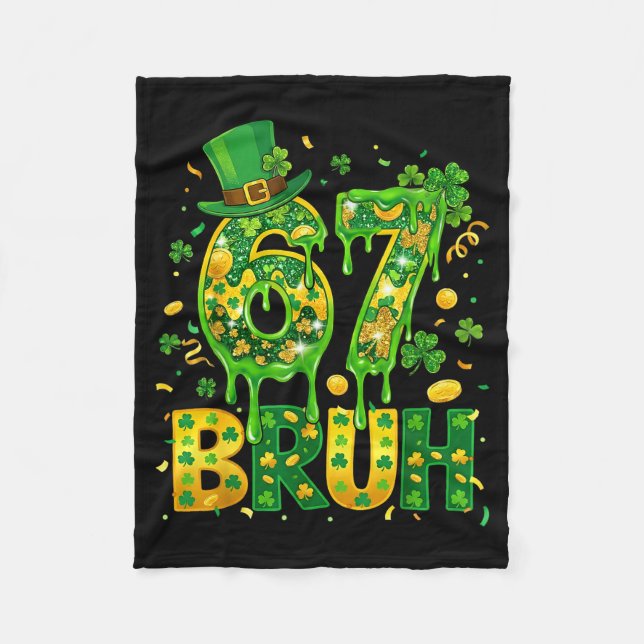 Sex sju bror st patricks day pojkar barn 67 st fleecefilt (Framsidan)