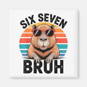 Sex Sju Bruh 6 7 Meme Rollig Capybara 6 7 Magnet