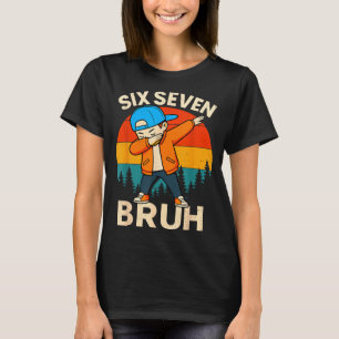 Sex Sju Bruh 6 7 Nummer 67 Meme Dab Dabbing Pojkar T Shirt