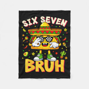 Sex sju bruh cinco de mayo taco solglasögon fleecefilt