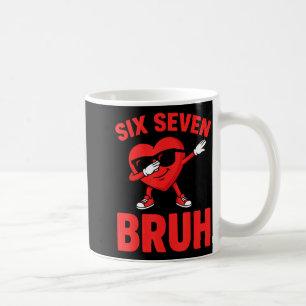 Sex sju bruh dabbing hjärta valentine roliga pojka kaffemugg