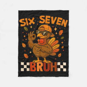 Sex Sju Bruh Kalkon Tacksgiving 67 Meme Gen Alp Fleecefilt