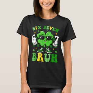 Sex sju bruh meme 67 dabbing shamrock st patrick t shirt