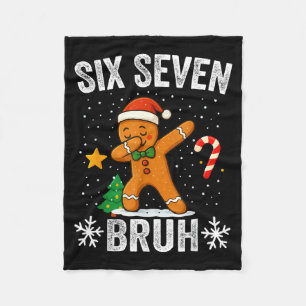 Sex Sju Bruh Pepparkaka Dabbing Roligt Jul Fleecefilt