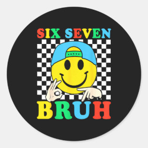 Sex Sju Bruh Pojkar 67 Meme Gen Alpha Slang 6 7 Ki Runt Klistermärke