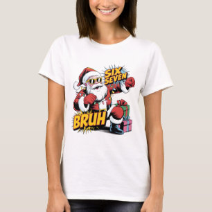 Sex Sju Bruh Rolig Jultröja Retro Pop Konst T Shirt