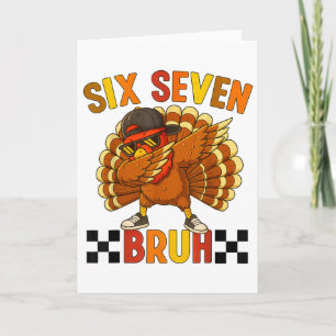 Sex Sju Bruh Thanksgiving 67 Meme Kalkon Dabbing Kort