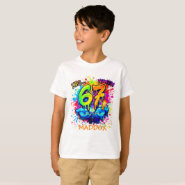 Sex Sju Födelsedags Hantverk Party Tröja,Graffiti T Shirt
