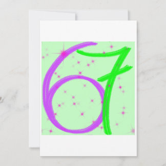 Sex sju födelsedagsinbjudan inbjudningar