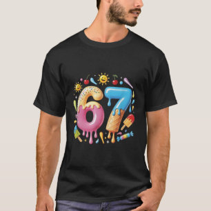 Sex Sju Glass Drip Cool Meme 67 Roligt Nummer T Shirt