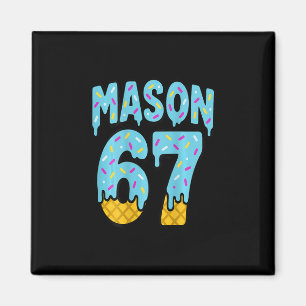 Sex Sju Glass Drip Mason 67 Meme Halloween ( Magnet