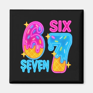 Sex Sju Glass Dropp Meme 67 Rollig Gen Alpha S Magnet
