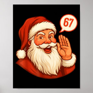 Sex Sju Jul 67 Meme Slang Tomten Säger Xmas Poster