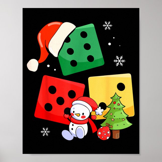 Sex Sju Jul Tre Tärningar Tomte Hatt 67 Meme  Poster (Framsidan)