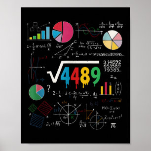 Sex Sju Matematiklärare 67 Meme Kvadratrot 4489 Sl Poster
