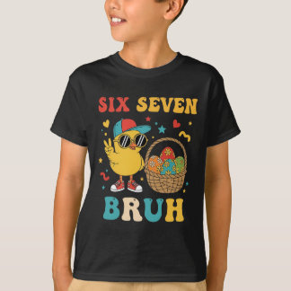 Sex-sju meme glad påsk 2026 t shirt