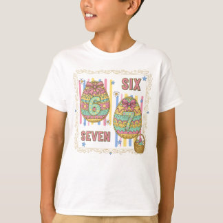 Sex-sju meme glad påsk 2026 t shirt