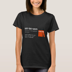 Sex Sju Meme Läs Bokälskare 6-7 Rolig 67 Def T Shirt