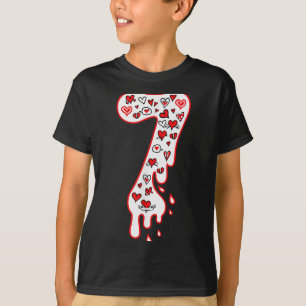 Sex Sju Meme Nummer 7 Par Matchande Alla Hjärtans  T Shirt