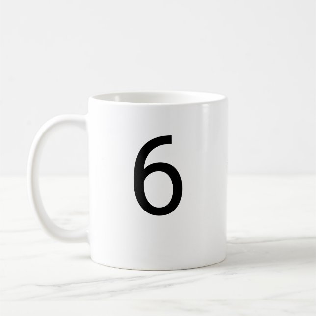 Sex sju-memoranga kaffe Mugg (Vänster)