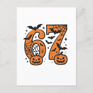 Sex Sju PM Halloween 67 Mason Spooky Helg Vykort