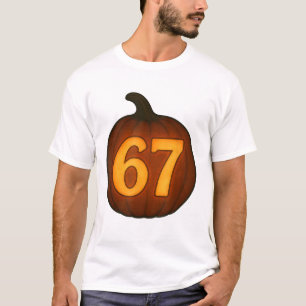 Sex Sju Pumpa 6 7 Lysande Halloween Jack-o'-lanter T Shirt