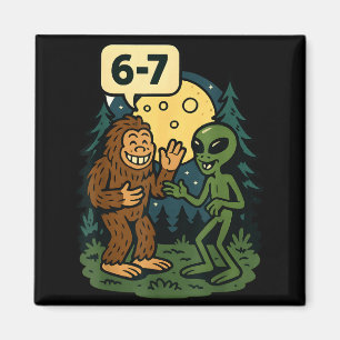 Sex Sju Roliga Bigfoot Och Utomjording 67 Viral Me Magnet