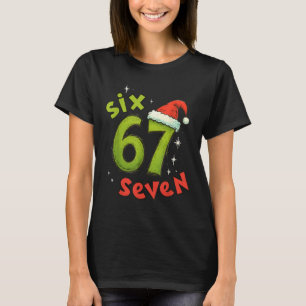 Sex Sju Roliga Jul Meme Grön Röd Högtid T Shirt