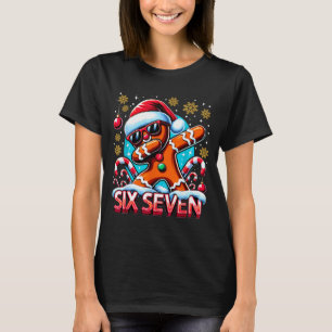 Sex Sju Roliga Pepparkakor Jul Design T Shirt