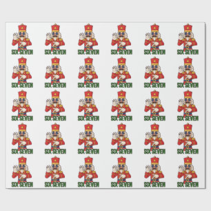 Sex Sju Snömannen Jul Nötknäppare 6 7 Xmas Presentpapper