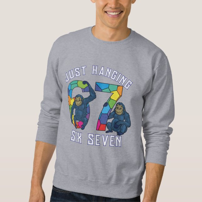 sex sju T-Shirt Lång Ärmad Tröja (Framsida)