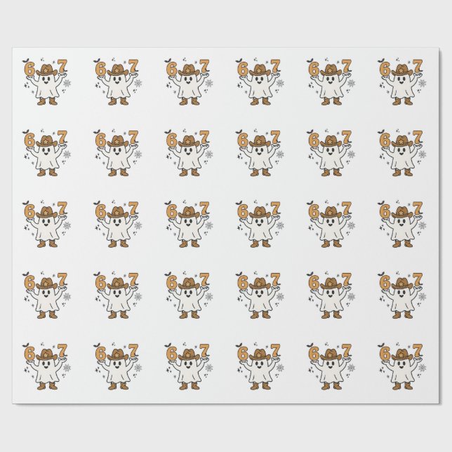 Sex sju taloky Halloween Sport 67 Mason Presentpapper (Platt)