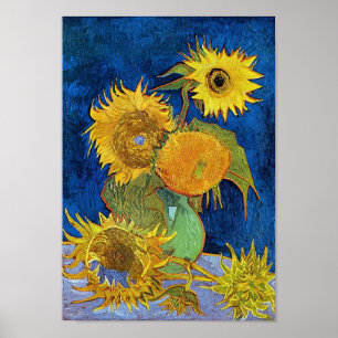 Sex solblommor, Van Gogh Poster