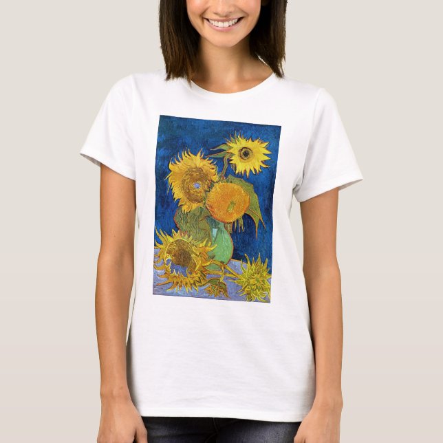 Sex solblommor, Van Gogh T Shirt (Framsida)