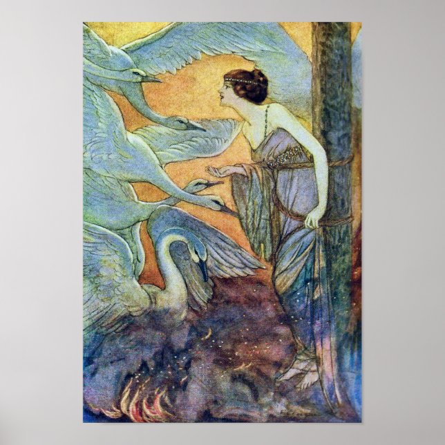 Sex Svanar Fairy Tale Poster (Framsidan)