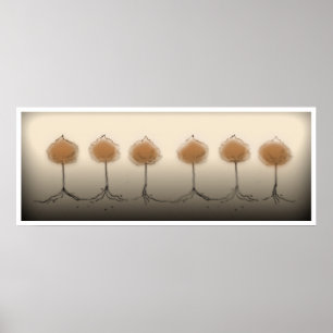 Sex Träd Poster