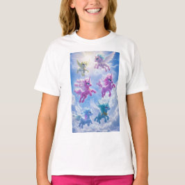Sex Unicorn-flygningar i himmel T Shirt