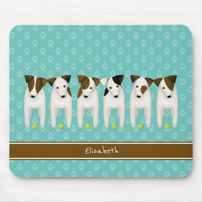 sex viskéers Jack Russell hundar Musmatta (Framsidan)