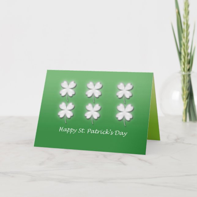 Sex vita shamrocks St. Patrick's Day Kort (Framsida)